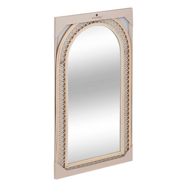 ATMOSPHERA - Miroir arche "Anahi" rotin marron 87x47cm - large