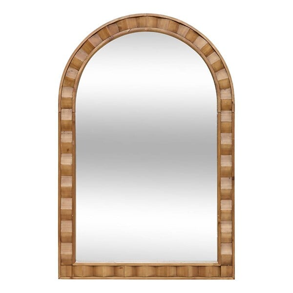 ATMOSPHERA - Miroir Lucas arche 71x106cm brun - large