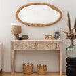 ATMOSPHERA - Miroir corde organique Laia beige H114cm - vignette
