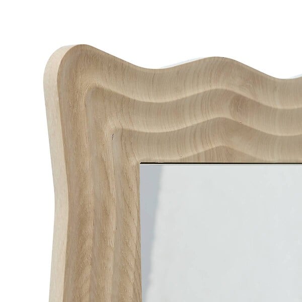 ATMOSPHERA - Miroir Charlie vague 55x79cm beige - large