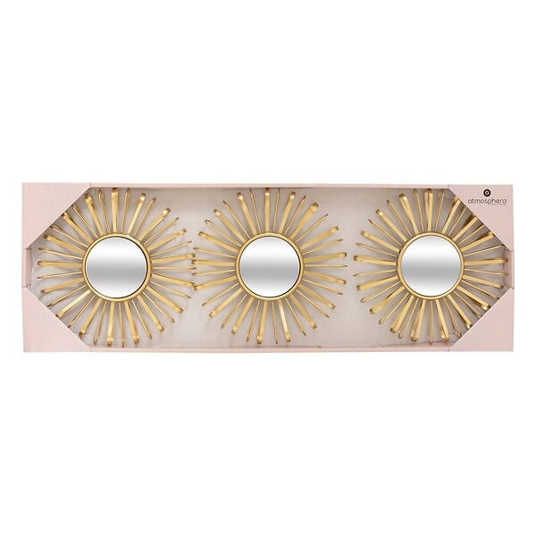 ATMOSPHERA - 3 miroirs "Warren" doré D24,5cm - large