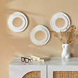 ATMOSPHERA - 3 miroirs "Emily" blanc D25cm - vignette