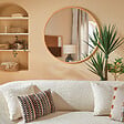 ATMOSPHERA - Miroir "Kim" beige D110cm - vignette