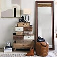 ATMOSPHERA - Miroir "Mae" 72 - 4x195 - 6 cm - Blanc - vignette