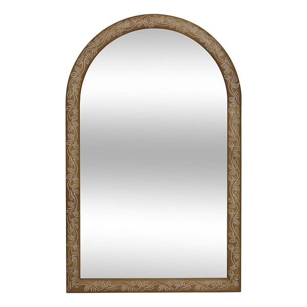 ATMOSPHERA - Miroir Ethel marron bois gravé 118x74cm - large