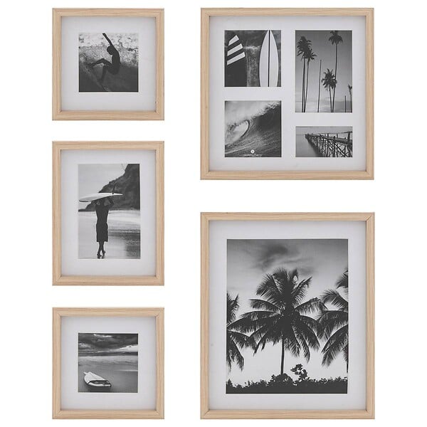 ATMOSPHERA - Lot de 5 cadres photos Erin bois - large