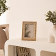 ATMOSPHERA - Cadre photo Zera tissu beige 10x15cm - vignette