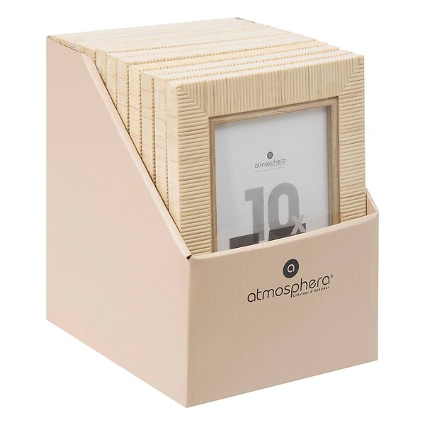 ATMOSPHERA - Cadre photo Théa beige 10x15cm - large