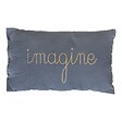 ATMOSPHERA - Coussin Lili bleu gris 50x30cm - vignette