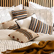 ATMOSPHERA - Coussin "Jangwa" jacquard lin 40x40cm - vignette
