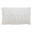 ATMOSPHERA - Coussin rectangulaire "Lili" en gaze de coton 50x30cm blanc - vignette