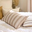 ATMOSPHERA - Coussin Groove 58x38cm rayé beige lin - vignette