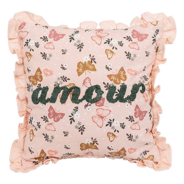 ATMOSPHERA - Coussin brodé "Alina" 40x40cm - large