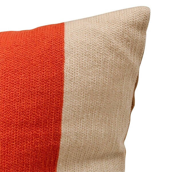 ATMOSPHERA - Coussin Hary marron caramel 45x45cm - large