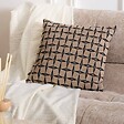 ATMOSPHERA - Coussin Diamant 40x40cm jacquard graphique marron - vignette