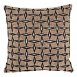 ATMOSPHERA - Coussin Diamant 40x40cm jacquard graphique marron - vignette
