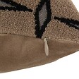 ATMOSPHERA - Coussin Diamant 40x40cm jacquard graphique marron - vignette