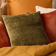 ATMOSPHERA - Coussin Lyno vert Kaki 40x40cm - vignette