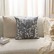 ATMOSPHERA - Coussin Samara 40x40cm bleu orage - vignette