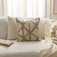 ATMOSPHERA - Coussin Dune 40x40cm jacquard beige - vignette