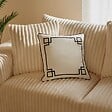ATMOSPHERA - Coussin The palm resort 40x40cm blanc - vignette