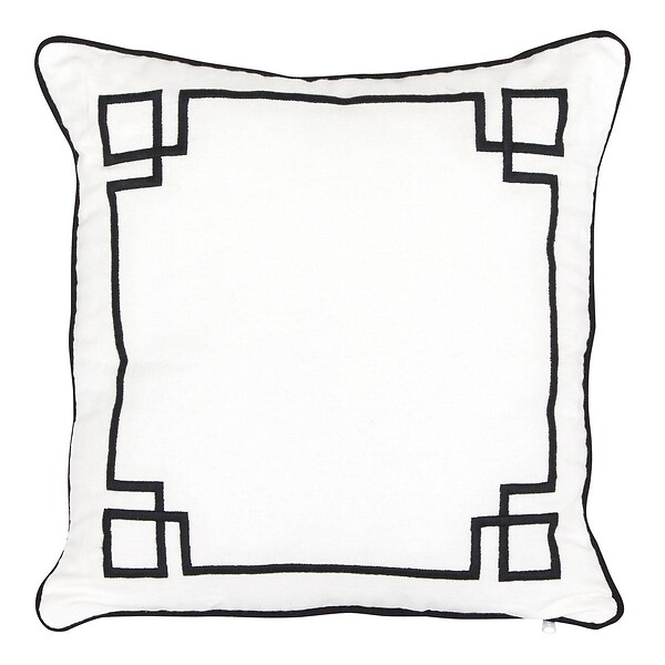 ATMOSPHERA - Coussin The palm resort 40x40cm blanc - large