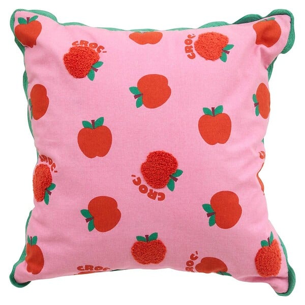 ATMOSPHERA - Coussin Cha Cha Pop 40x40 cm Rose Imprimé Pomme - large