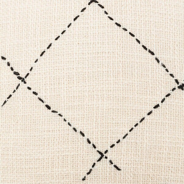 ATMOSPHERA - Housse de coussin "Atelier" en coton 40x40cm beige - large