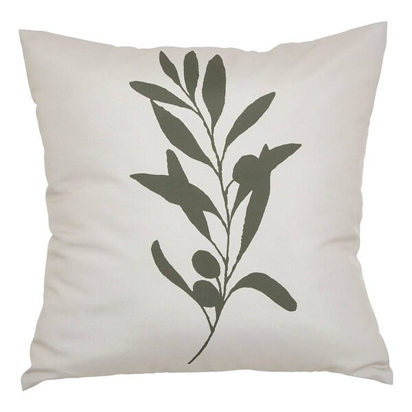 ATMOSPHERA - Housse de coussin d'extérieur Tileo 40x40cm motif feuille beige et vert - large