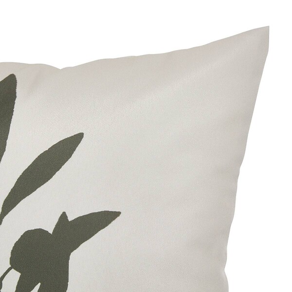 ATMOSPHERA - Housse de coussin d'extérieur Tileo 40x40cm motif feuille beige et vert - large