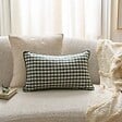 ATMOSPHERA - Coussin Groove 50x30cm vichy vert - vignette