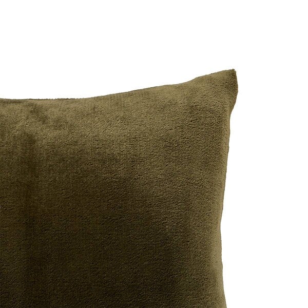 ATMOSPHERA - Coussin Ollis vert Kaki 38x38cm - large