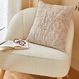 ATMOSPHERA - Coussin motif jacquard "Lehto" coton lin 50x50cm - vignette