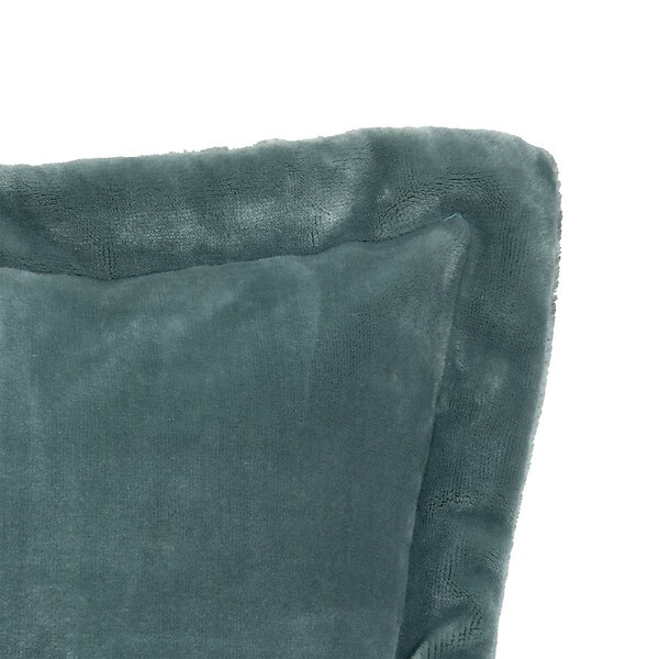 ATMOSPHERA - Coussin flanelle Cuddly bleu 53x53cm - large