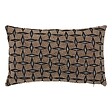 ATMOSPHERA - Coussin Diamant 50x30cm jacquard graphique marron - vignette