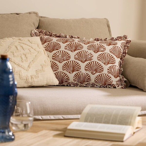 ATMOSPHERA - Coussin Oceania 38x58cm terracotta - large
