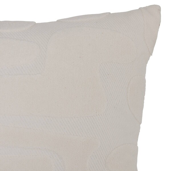 ATMOSPHERA - Coussin Delor 30x50cm blanc - large