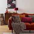 ATMOSPHERA - Coussin Lynra noir 40x40cm - vignette
