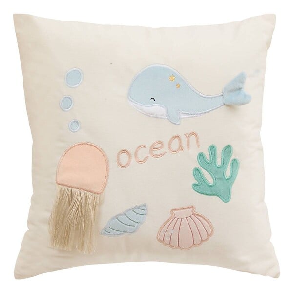 ATMOSPHERA - Coussin Enfant Orta 40x40 cm Beige Ocean - large