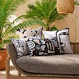 ATMOSPHERA - Housse de coussin d'extérieur Nolan 50x30cm motif fantaisie multicolore - vignette