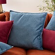 ATMOSPHERA - Coussin Lilou bleu egéen 55x55cm - vignette