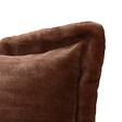 ATMOSPHERA - Coussin flanelle Cuddly marron 53x53cm - vignette