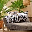 ATMOSPHERA - Housse de coussin d'extérieur Nolan 40x40cm déperlant beige - vignette