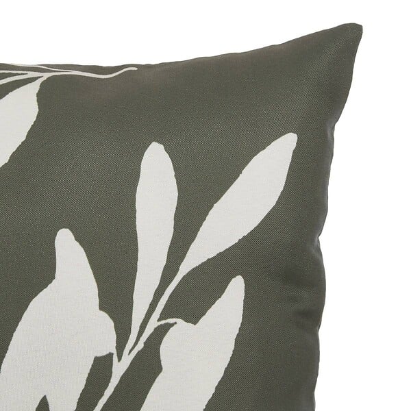 ATMOSPHERA - Housse de coussin d'extérieur Tileo 50x30cm motif feuilles vert foncé - large