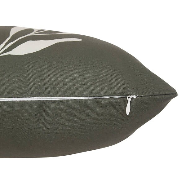 ATMOSPHERA - Housse de coussin d'extérieur Tileo 50x30cm motif feuilles vert foncé - large