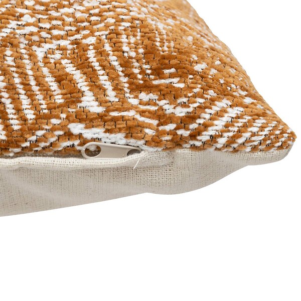 ATMOSPHERA - Housse de coussin Jeni chenille marron 40x40cm - large