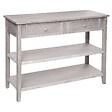 ATMOSPHERA - Console 2 tiroirs "Charme" bois blanchi L110cm - vignette
