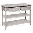 ATMOSPHERA - Console 2 tiroirs "Charme" bois blanchi L110cm - vignette