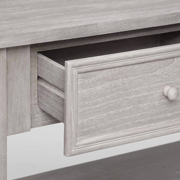 ATMOSPHERA - Console 2 tiroirs "Charme" bois blanchi L110cm - large