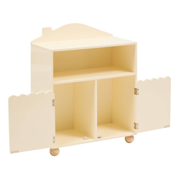 ATMOSPHERA - Bibliothèque Enfant Bouli 2 Portes Beige 60x30x75,5 cm - large